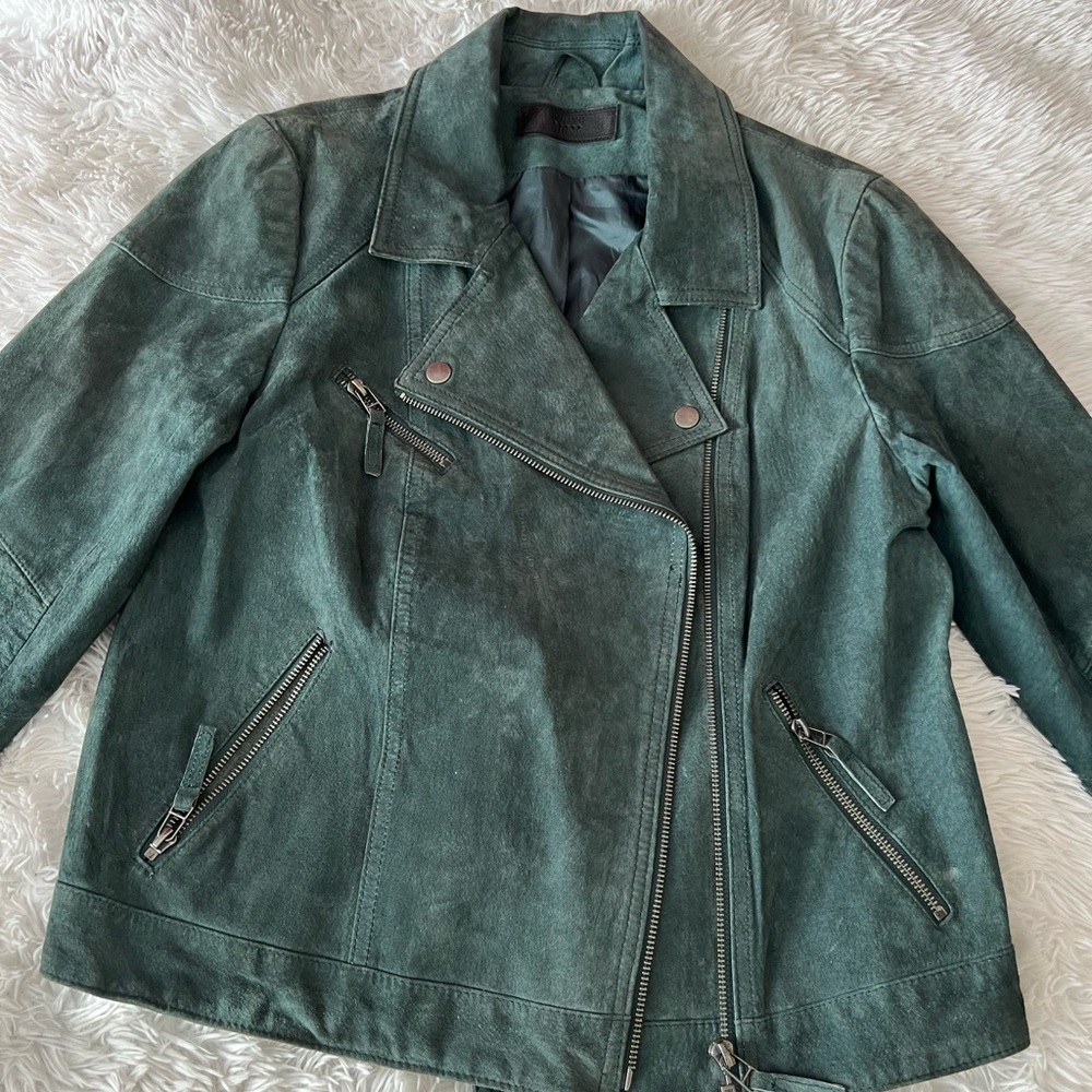 BLANKNYC Green leather jacket